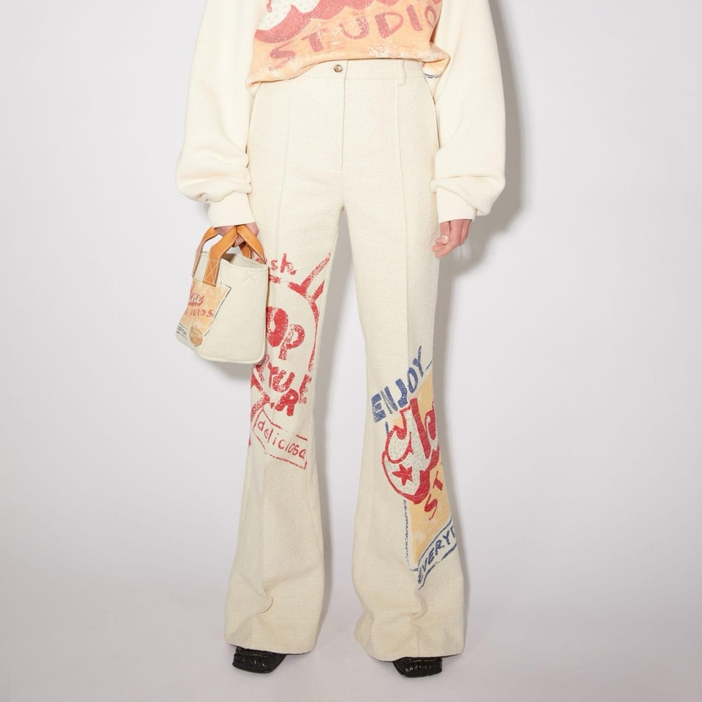 ACNE STUDIOS - Printed Wide Leg Trousers